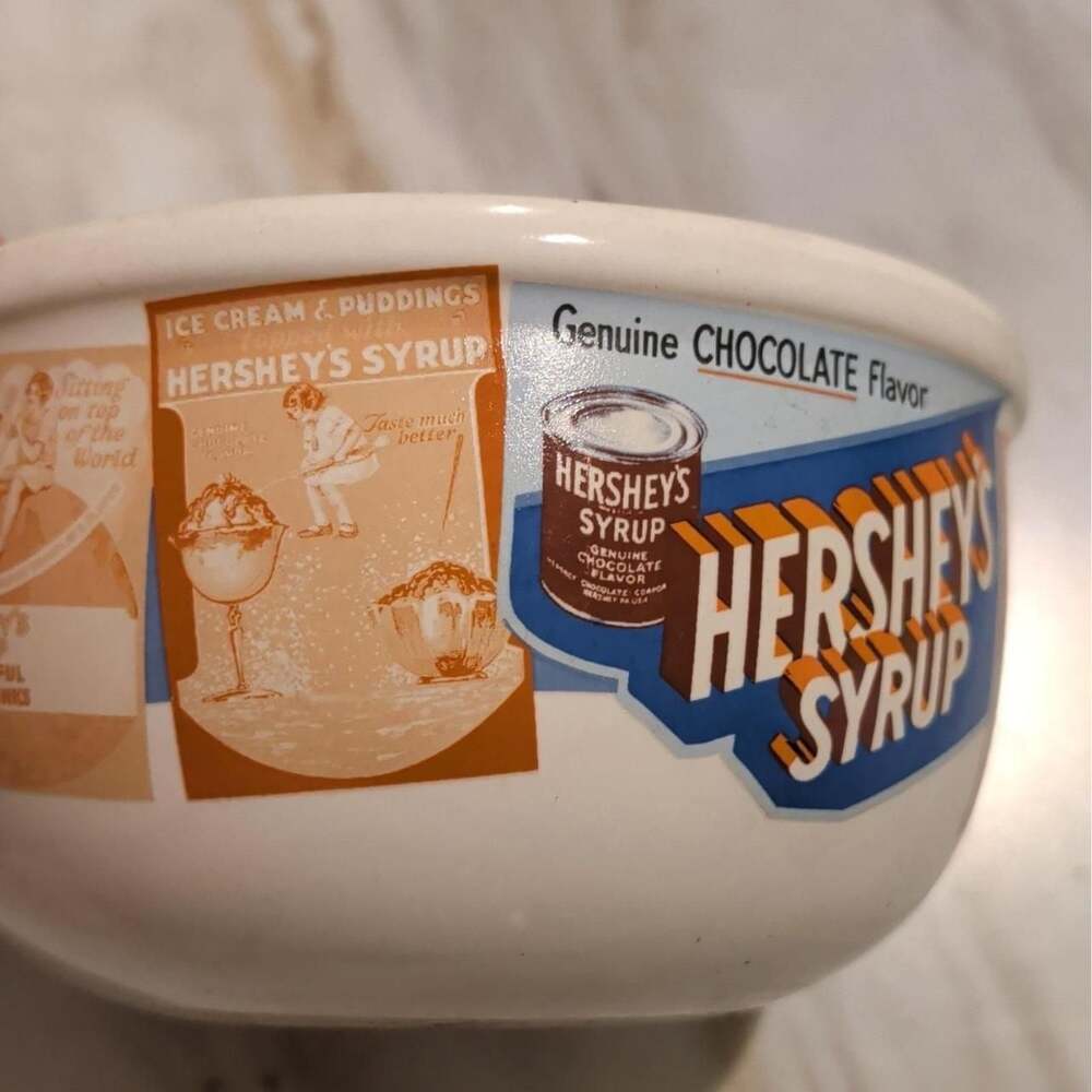 Hershey's Syrup Vintage Nostalgic Advertisement Bowl